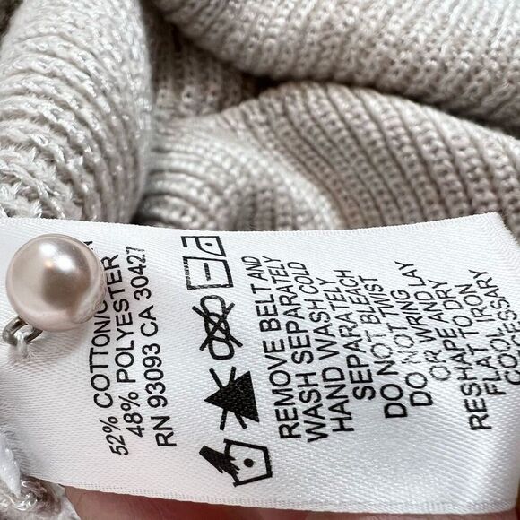 Nic+Zoe Sweater Womens Medium Gray tunic Circular Swirl  Pullover 3/4 sleeve - Picture 8 of 11